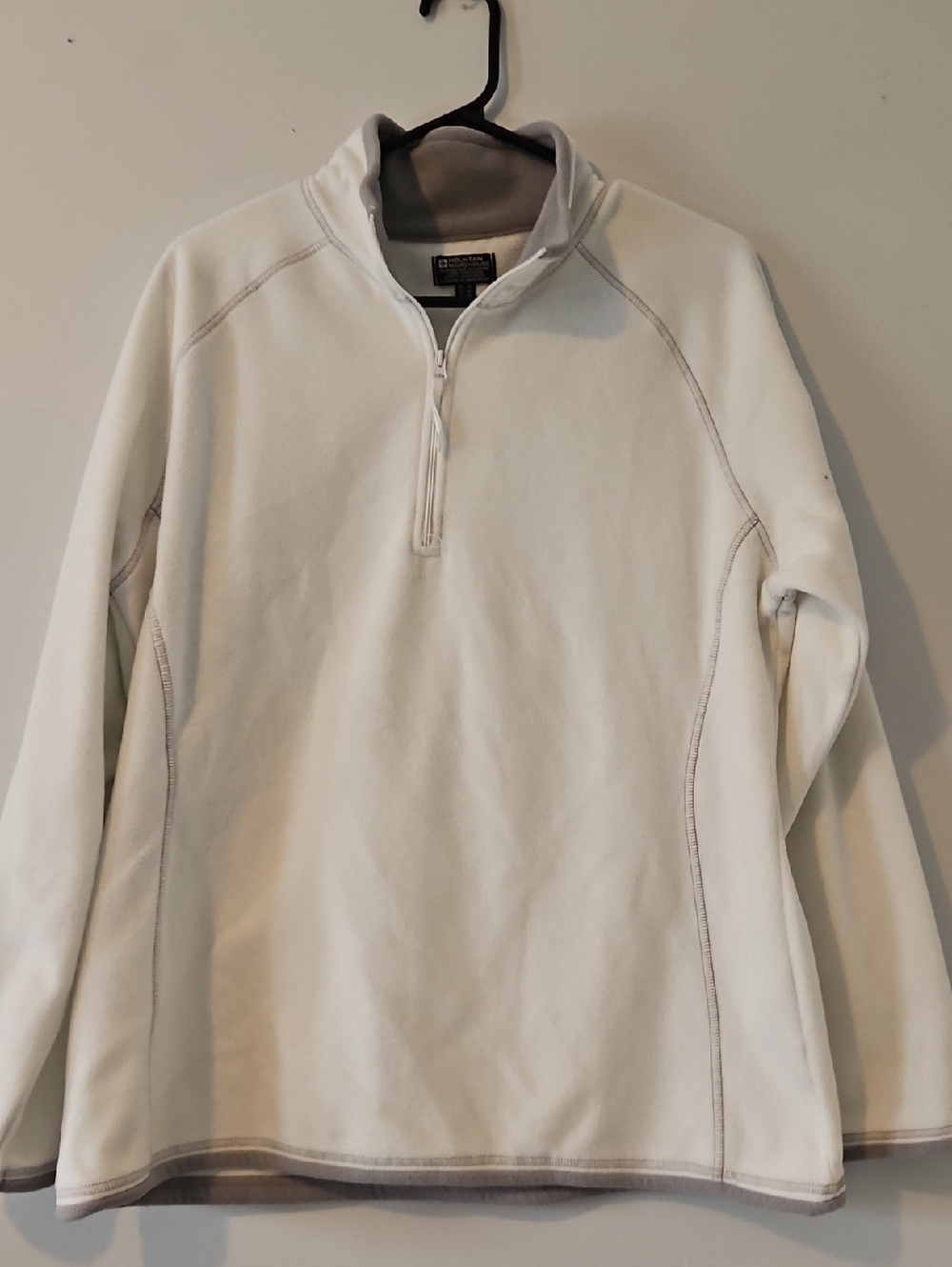 Women's White Quarter-Zip Pullover Sweater - Classic Lightweight Layer